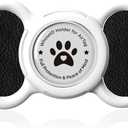 2 x Airtag Dog Collar Holder, Durable & Lightweight Airtag Case, Slide-on Waterproof Protective Air Tag Holder for Dog Collar - for Dogs and Cats (White, Large)