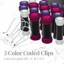 Remington Ionic Conditioning Hair Setter, 20 Velvet Hair Rollers, 6 Large (1), 10 Medium (1"), 4 Small (), Blowout Style Hair Curlers