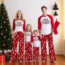 Matching Christmas Pajamas for Family Sets Holiday Jammies Sleepwear Christmas Pjs for Women Men Couples (White, L)