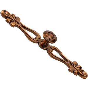 6pcs Vintage Style Cabinet Handles Dresser Drawer Pull Knob Wardrobe Cupboard Knobs with Plate and Screws (Large, Brass)