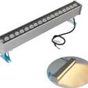18W Wall Washer, 19.7in Linear Strip Light, Super Bright 1800Lm, 120V LED Light Bar 3000k Warm White, IP65 Waterproof for Landscape, Church, Ads, Yard, Garden