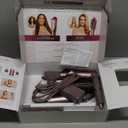 Shark FlexFusion Hair Straightener & Powerful Hair Dryer with Fusion Hair Brush, Ceramic Air Styler with Auto-Wrap Curlers & Concentrator, Ceramic Plates, Cosmic Blush HD641S