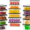 32 PCS Plastic Food Storage Containers with Lids Airtight, BPA-Free Leakproof Meal Prep Container Set for Kitchen Storage Reusable, Microwave Dishwasher Safe Stackable with Labels & Marker