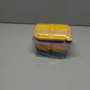 3 Pack Reusable Silicone Snack Containers with Lids, 8.5oz 2 Compartment Snackle Box Containers, Ideal Portable Small Snack Pack Containers for School, Office and Picnic (Blue, Pink, Yellow)