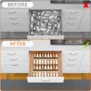 Yieach 8 Pack Adjustable Narrow Spice Rack for Drawer - Expandable From 9" to 17.7" - Acrylic Drawer Seasoning Organizer,Tiered Clear Spice Tray for Spices,Condiment, Nail Polish and Jar Organization