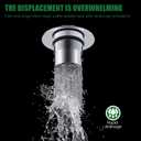 2 x Bathroom Sink Drain Stopper for US Universal Replacement,Pop Up Drain for Bathroom Sink with Stainless Steel Filter Basket Hair Catcher, Sink Drain Strainer for 1.34-1.45 Inch