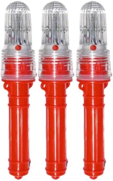 3PCS Boat Flares Coast Guard Approved Marine Electronic Boat Flare Waterproof Emergency Signals Boats Strobe Safety Lights (Red Green(3PCS))