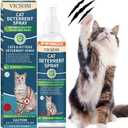 VICSOM Cat Deterrent Spray, Natural Cat Repellent Spray, Cat Scratch Deterrent for Furniture, Sofas, Rugs, Curtains, Plants, Indoor & Outdoor Keep Cats Kittens Away, No Alcohol & Trace 6.76 FL Oz
