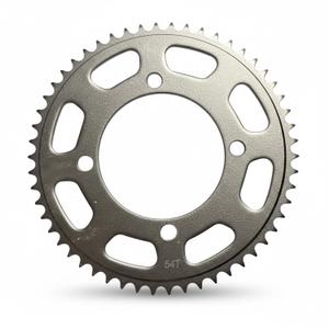 Yelnats Builds Electrek 54T Rear Wheel Sprocket  35 Chain Compatible  Black Hardened Steel Sprocket for Mini Bikes and Pit Bikes and Electric Bikes  Laser Etched Logo  Replacement Rear Sprocket