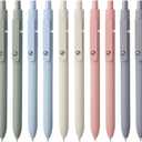 FIOVER Gel Pens, 10pcs 0.5mm Quick Dry Black Ink Fine Point Smooth Writing Pens for Journaling Note Taking High-End Series Ballpoint for Office School Supplies(10pcs Morandi)
