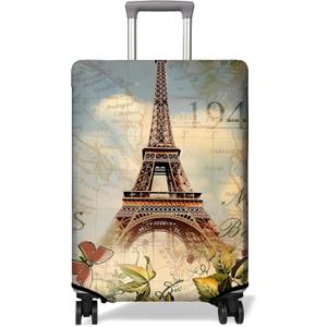 Travel Luggage Cover Suitcase Protector Fits 18-32 Inch Wheel Covers PatternedTravel Related Items Flower Luggage Protector Elastic M (M(22-24in))