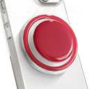 OnTheGrip Cute Solid Macaron Color Round Shape Collapsible Mobile Phone Grip Stand Holder for Smartphone Tablet Cell Phone Accessory (Red)
