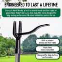 Grampa's Metal Weeder - Stand Up Weed Puller Tool with Steel Long Handle - Made with All Steel Handle & 4-Claw Steel Head - Easily Remove Weeds Without Bending, Pulling, or Kneeling (Green)