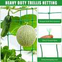 6.6x32.8FT Trellis Netting for Climbing Plants,Trellis Netting with Plant Clips, Heavy-Duty PE Trellis Net for Cucumber, Tomato, Vegetables, Fruits, Sweet Pea Plants