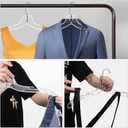 12 Pack Clear Plastic Hangers,Clear Hangers with 360 Swivel Metal Hook,Shirt Hanger Coat Hangers,Heavy Duty Hangers Dress Hangers for Clothes Shirts Dresses,16.7 Inch