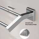 Alise Double Bath Towel Bars Towel Racks for Bathroom Lavatory,Wall Mount Towel Holder Heavy Duty SUS304 Stainless Steel Towel Hanger Towel Rail,Polished Chrome,28 Inch