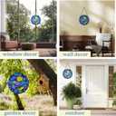 Stained Glass Suncatcher Flowers Handmade Window Hangings Colored Glass Suncatcher Crafts Kits for Indoor Garden Christmas Decoration Home Decor for Women Wife 6.3 in (Blue Purple Yellow Flowers)