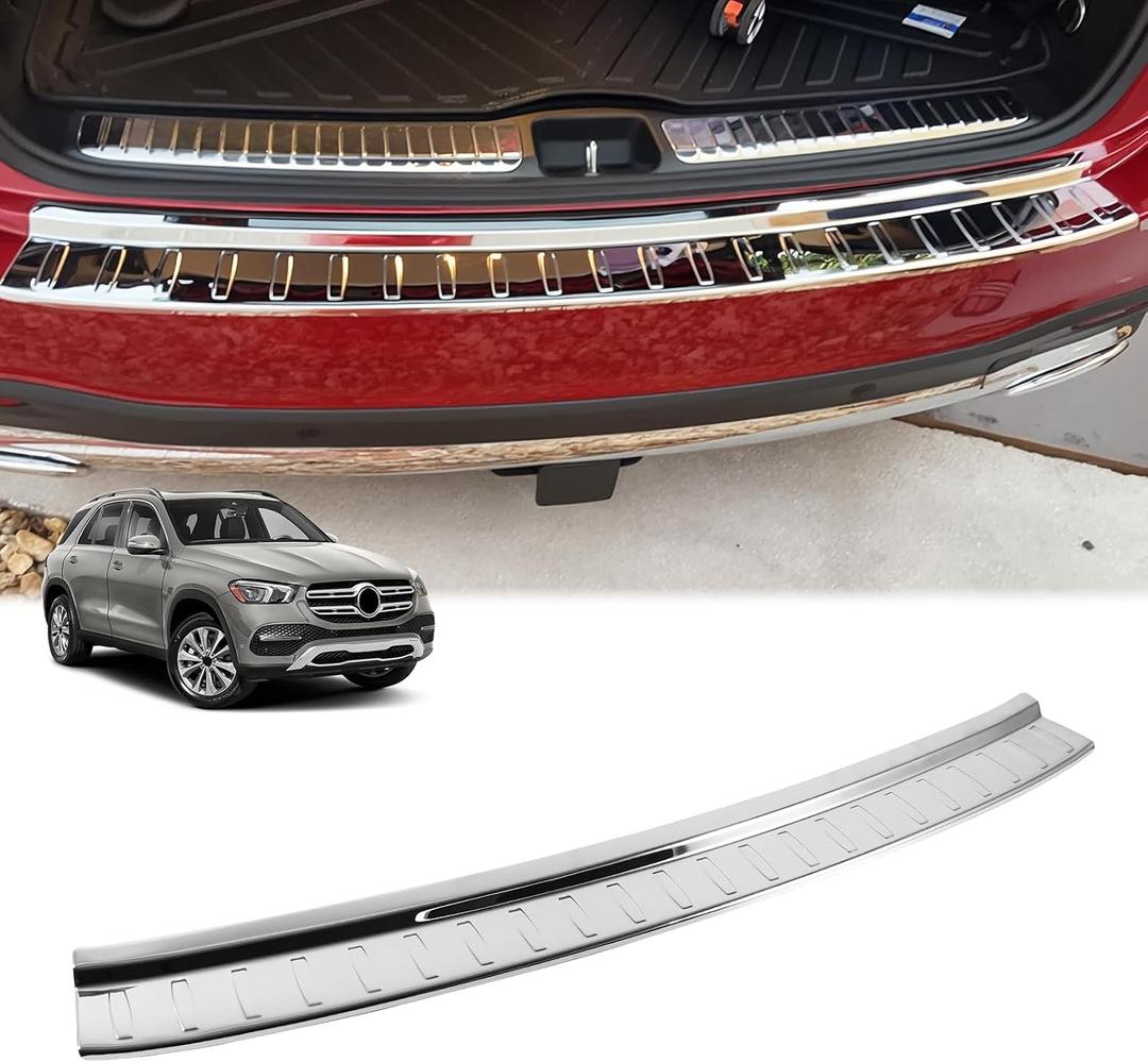 Rear Bumper Protector for Benz GLE 350 450 450e 580 W167 2020-2025 Mirror Stainless Steel Rear Bumper Sill Plate Guard Cover