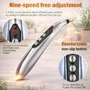 Acupuncture Pen Electronic - USB Rechargeable Pain Relief Electric - for Meridians Energy Pens Massager - Pain Relief Massage Tool with 3 Massage Heads & 2 Massage Gel - Gifts for Women & Men