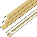 Awvob Golden Wall Corner Protector, 10 Pcs, Length 35.4in, Width 3/8in - Self Adhesive Metal Corner Protector for Aluminum Trim molding, Cabinet Edge Guard