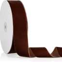 Brown Velvet Ribbon 1.5 inch x 20 Yards, Christmas Ribbon Perfect for Christmas Tree Wreath Flower Bouquet Decoration, Handmade Crafts Ornaments, Gift Wrapping & Bow Making