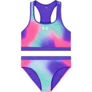 Under Armour Girls Two Piece Bikini Swimsuit, UPF 50+ Sun Protection, Quick Drying Bathing Suit, Size 8