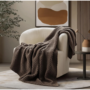 EVERGRACE Chenille Throw Blanket 50x60 Chunky Knit Soft Cozy Couch Sofa