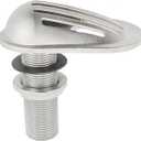 NRC&XRC Marine Grade Stainless Steel 316 Boat Intake Strainer Threaded Thru-Hull Inlet Filter Scoop with Rubber Washer Gaskets