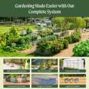 Vego garden Raised Garden Bed Kits, 17" Tall 9 in 1 8ft X 2ft Metal Raised Planter Bed for Vegetables Flowers Ground Planter Box-Pearl White