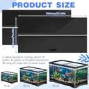 Sieral Aquarium Lids Polycarbonate Canopy with LED Light 2 Pcs Set 22.95 x 16.61 x 0.12 Inch for 75/90/110 Gallon with Center Brace Aquariums Cover Fish Tank Lid with a Hook Knife, Black