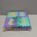 ProSource Kids Puzzle Alphabet, Numbers, 36 Tiles and Edges Play Mat, 12"x12", Abc & 123