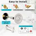 Shower Trim Kit with Tub Spout, Compatible with Moen Chateau T470 Single Handle Tub/Shower Standard Valve, for Moen 1225 Trim Kit, Includes Escutcheon, Tubes, Shower handle and Screws (Brushed Nickel)