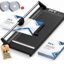PYY Rotary Paper Cutter - Large Paper Cutter, 24 Inch Heavy Duty Trimmer with Self-Sharpening Blade & Measurement Grid for Cardstock, Posters, Photos - Studio & Office Use