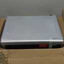 Emerson MW7601SL Countertop Microwave Oven with Sleek Mirrored Finish Glass Door, 700W, 10 Power Levels and 6 Pre-Programmed Settings with Child Safe Lock, 0.7. Cu. Ft., Silver