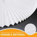 8Pcs Temporary Light Filtering Paper Shades for Windows Pleated Blinds with Adhesive,No Tools No Drill Free Cut Size Temporary Room Darkening Shades Rectangular Semi Blackout, White, 24" W x 71" H