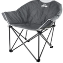 OUTDOOR LIVING SUNTIME Sofa Chair, Oversize Padded Moon Leisure Portable Stable Comfortable Folding Chair for Camping, Hiking, Carry Bag. Grey