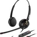 Arama USB Headset with Microphone for PC, Computer Laptop Headphones with Noise Cancelling Mic & Audio Controls for Home Office Business Skype UC Webinar Zoom
