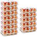 12 Count Cupcake Containers 25 Pack Cupcake Holders with Detachable Tall Dome Lids Clear Plastic Stackable Cupcake Boxes for 300 Cupcakes, BPA Free, Standard Size