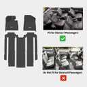LASFIT Floor Mats for Toyota Sienna 7 seats 2021-2026 (Only for 7 Seat & Not Fit 2025 2026 Platinum Edition) All Weather TPE Custom Fit Floor Liner for Toyota 7 passenger Front and Rear Car Mat, Black