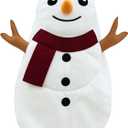 ComfyCamper White Snowman Dog Cape Costume - Small Medium XXL Christmas Cosplay Halloween Costumes, M