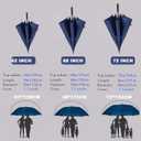 Golf Umbrella Large 62 Inch Inch, Extra Large Oversize Double Canopy Vented Windproof Waterproof Umbrella, Automatic Open Golf Umbrella for Men and Women and Family.