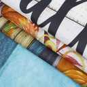 LB Hello Fall Shower Curtain Vintage Blue Truck Pumpkin Sunflower Autumn Maple Leaves Rustic Wood Plank Thanksgiving Harvest Shower Curtains for Bathroom Set Decor with Hooks 72x72 inch Fabric (Multi Color)