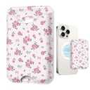 TOXXU Cute Flowers for Magsafe Wallet Compatible with iPhone 17/16/15/14/13/12 Series Pro Max Plus (Purple Floral Magnetic Card Holder for Women) (Fit 3 Cards Lether Phone Magnet Mag Safe Wallets)