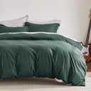Bedsure Duvet Cover Full Size - Soft Double Brushed Bedding Set for Kids & Adults, Zipper Closure, 3 Pieces, Includes 1 Duvet Cover (80"x90") & 2 Pillow Shams, NO Comforter, Forest Green (Full (80" x 90"), 04 - Forest Green)