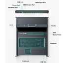 Rack Mount KVM w/17.3" LCD Monitor, MT-VIKI 8 Port HDMI KVM Switch 1920x108060Hz for 1U 19" Rack Support OSD Menu/Hotkey+ 8 KVM Cables + Keyboard + Touchpad+ Drawer