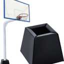 Square Basketball Pole Pads for 5"x5" Base 2" Thick Pole Padding Wrap Heavy Duty Outdoor Waterproof UV-Resistant Basement Basketball Square Base Pads for Player Protection