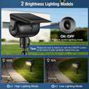 Solar Lights Outdoor, Motion Sensor Outdoor Solar Spotlights Waterproof, Outside Wall Lights, Outdoor Lights Solar Powered for Garden/Patio/Yard/Lawn/Backyard, Warm Yellow Light, 2 Packs