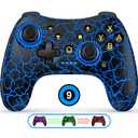Wireless Switch Controller for Nintendo Switch/Switch 2/Lite/OLED Controller, Switch Controller with a Mouse Touch Feeling on Back Buttons, Extra Switch Pro Controller with Wake-up,Programmable, Turbo Function (Black-lightning Light)