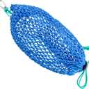 Mesh Bait Bags with Rubber Locker Crabbing Equipment for Crawfish Minnow Lobster Fishing Crab Traps Catfishing Blue