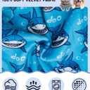 CuteBone Shark Costume Dog Pajamas, Stretchy Spandex Crystal Velvet Sleepwear Coat for Small Dogs, Soft & Warm Pet Outfit Clothes for Cold Weather, Cozy Pullover Design COSP07 XL